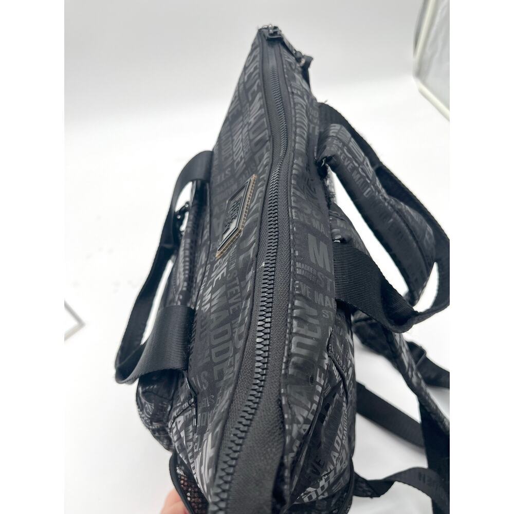 Steve Madden Nylon Logo Backpack and Tote, Black - Picture 5 of 8